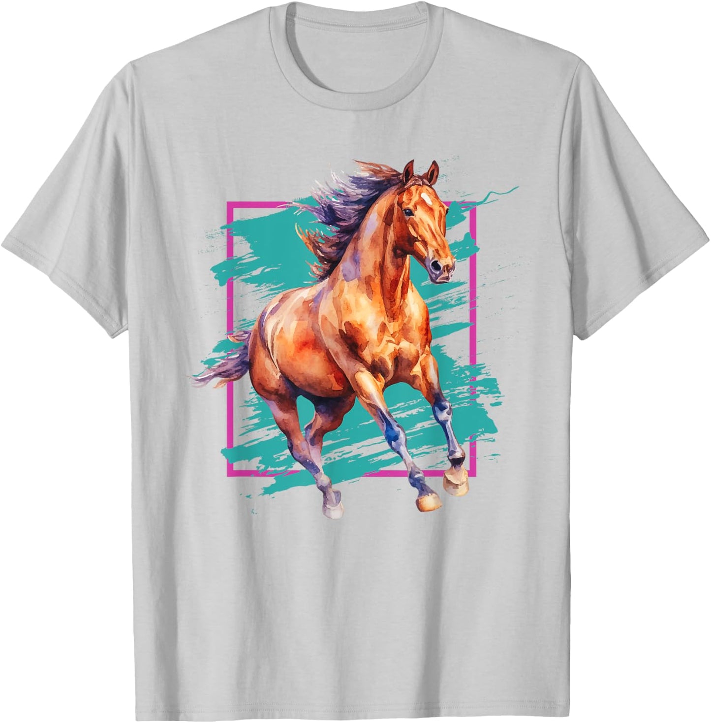 Horse Vintage y2k 90s Aesthetic Retro 2000s T-Shirt - T-Shirt | Ash