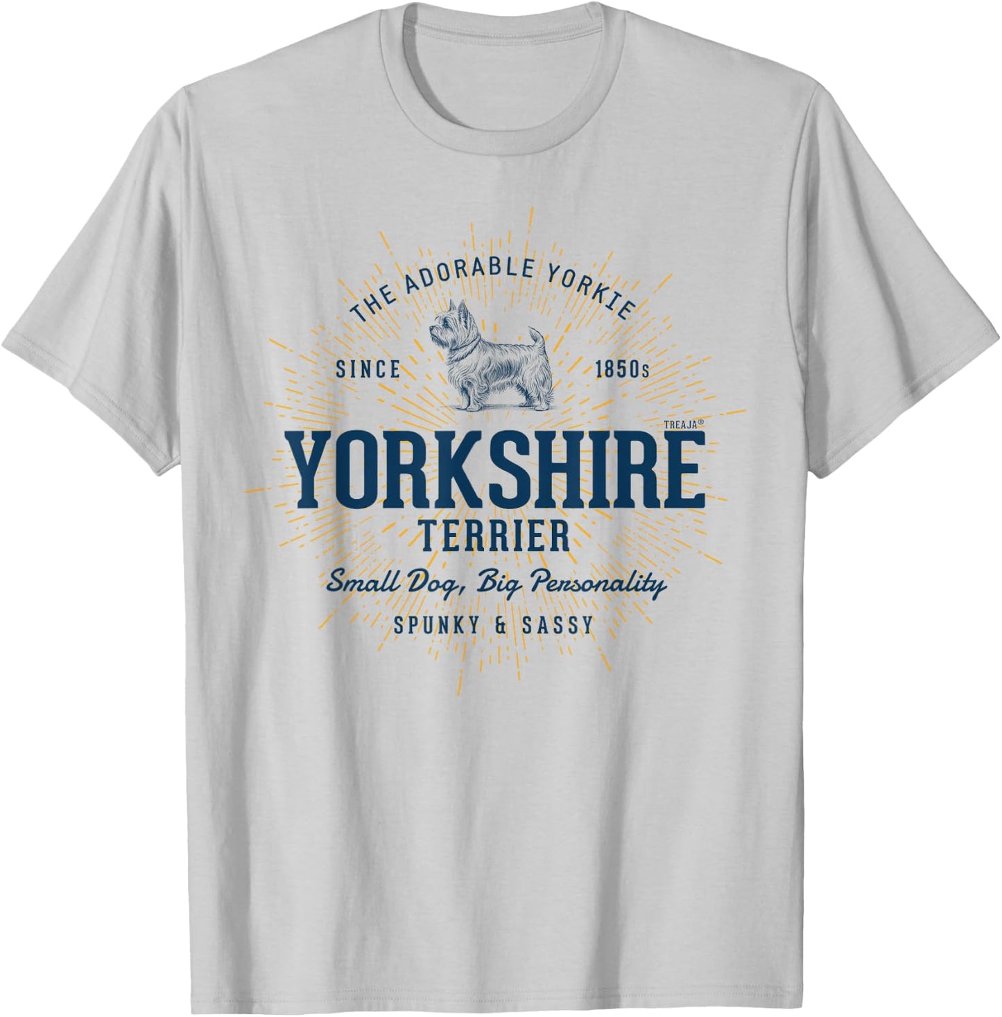 Retro Styled Yorkshire Terrier Vintage T-Shirt - T-Shirt | Ash