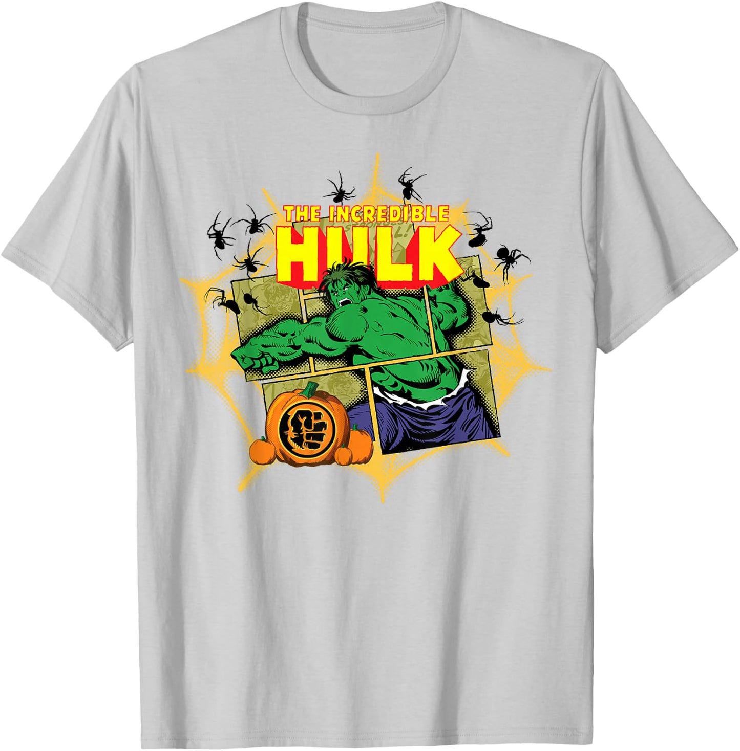 Marvel The Incredible Hulk Comic Panels Halloween T-Shirt - T-Shirt | Ash