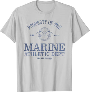 One Piece Marine Athletic Dept , White T-Shirt - T-Shirt | Ash