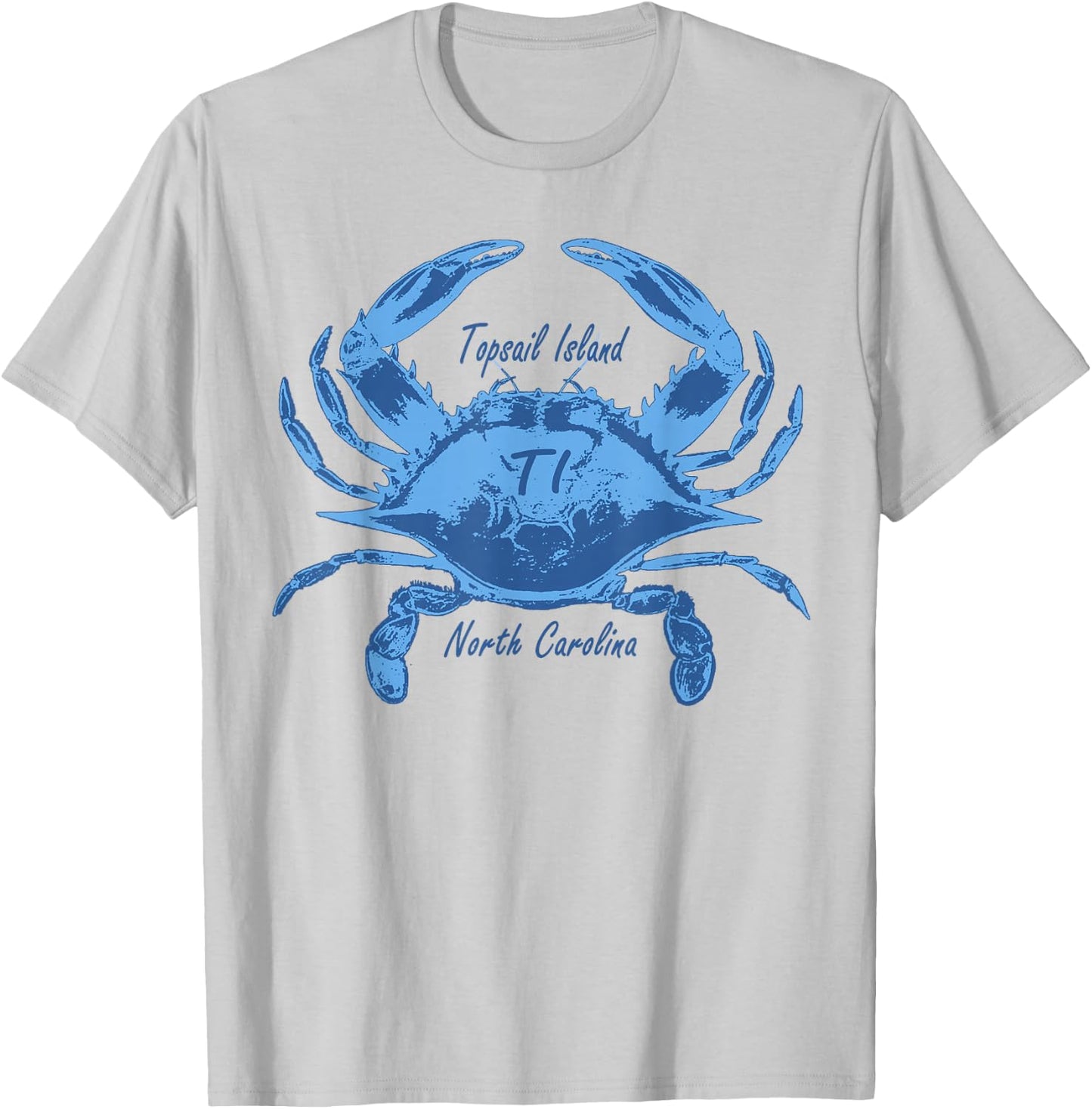 Topsail Island North Carolina Topsail Beach Lover Crab T-Shirt - T-Shirt | Ash