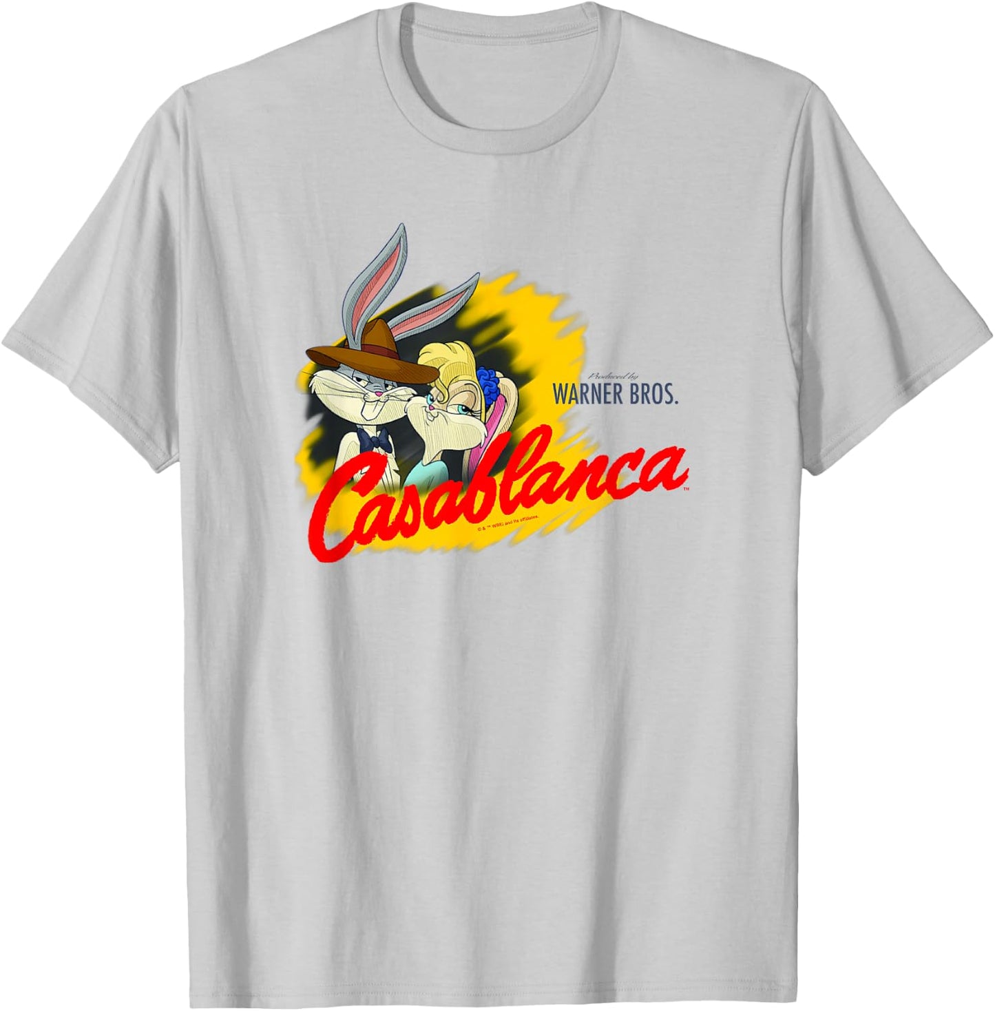 WB 100 Looney Tunes Classic Casablanca Special Movie Poster T-Shirt - T-Shirt | Ash