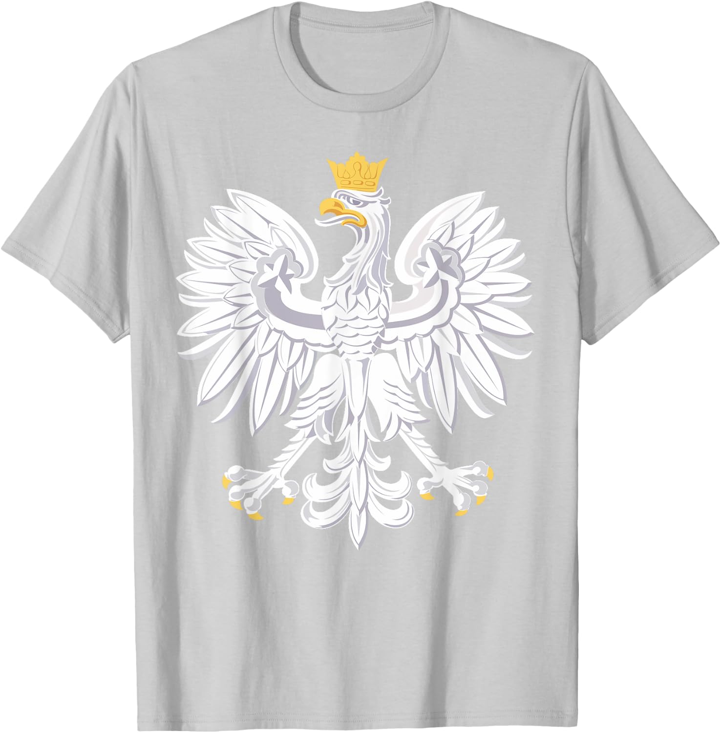 Poland Polska Polish Emblem Coat of Arms Eagle White Red T-Shirt - T-Shirt | Ash