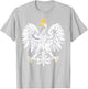 Poland Polska Polish Emblem Coat of Arms Eagle White Red T-Shirt - T-Shirt | Ash