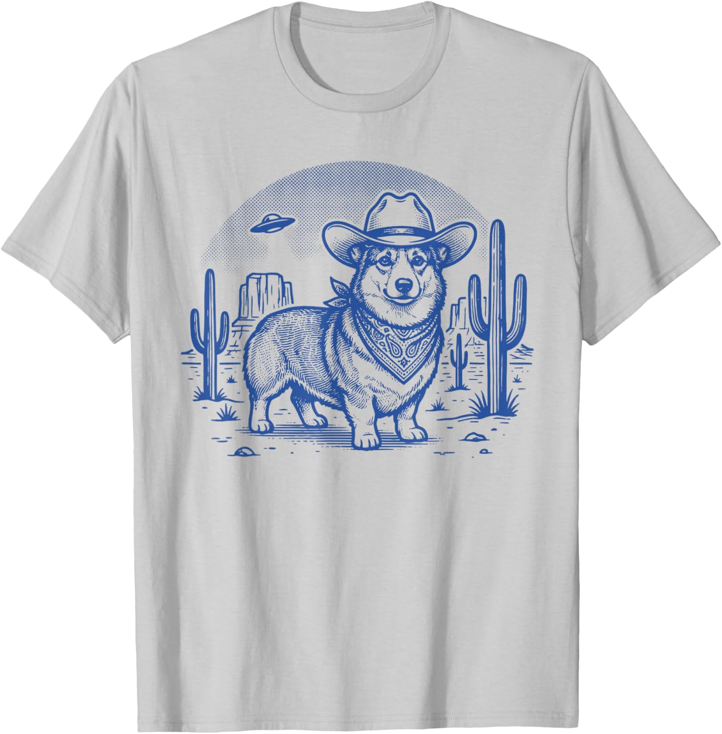 Cool Corgi Chien Cowboy Drôle T-Shirt - T-Shirt | Ash