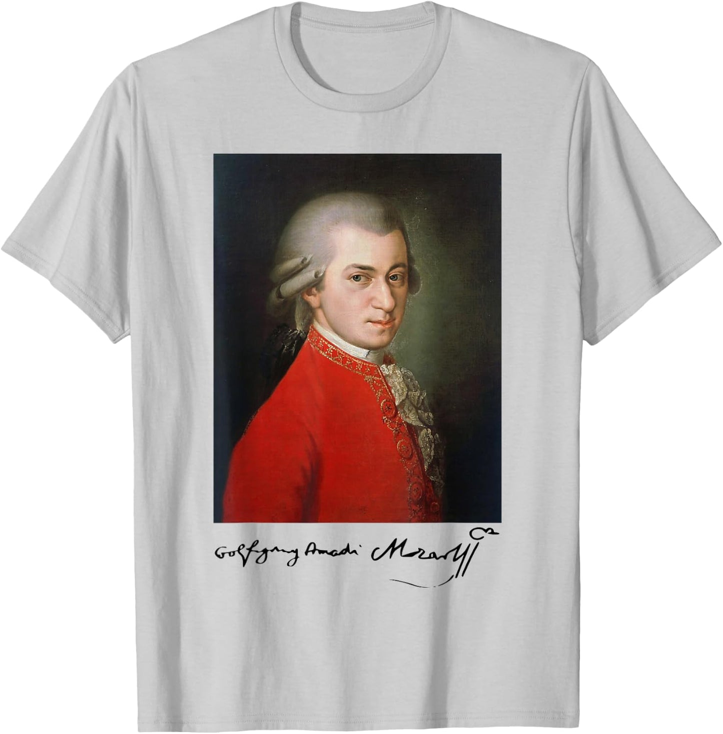 Wolfgang Amadeus Mozart Komponist Signatur Klassische Musik T-Shirt - T-Shirt | Ash
