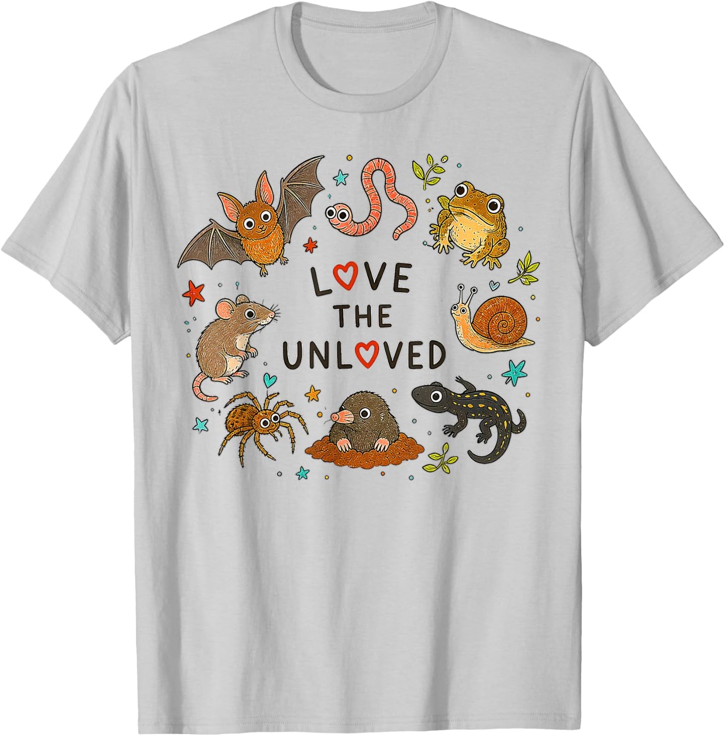 Love The Unloved, Cute Weird Animal T-Shirt - T-Shirt | Ash
