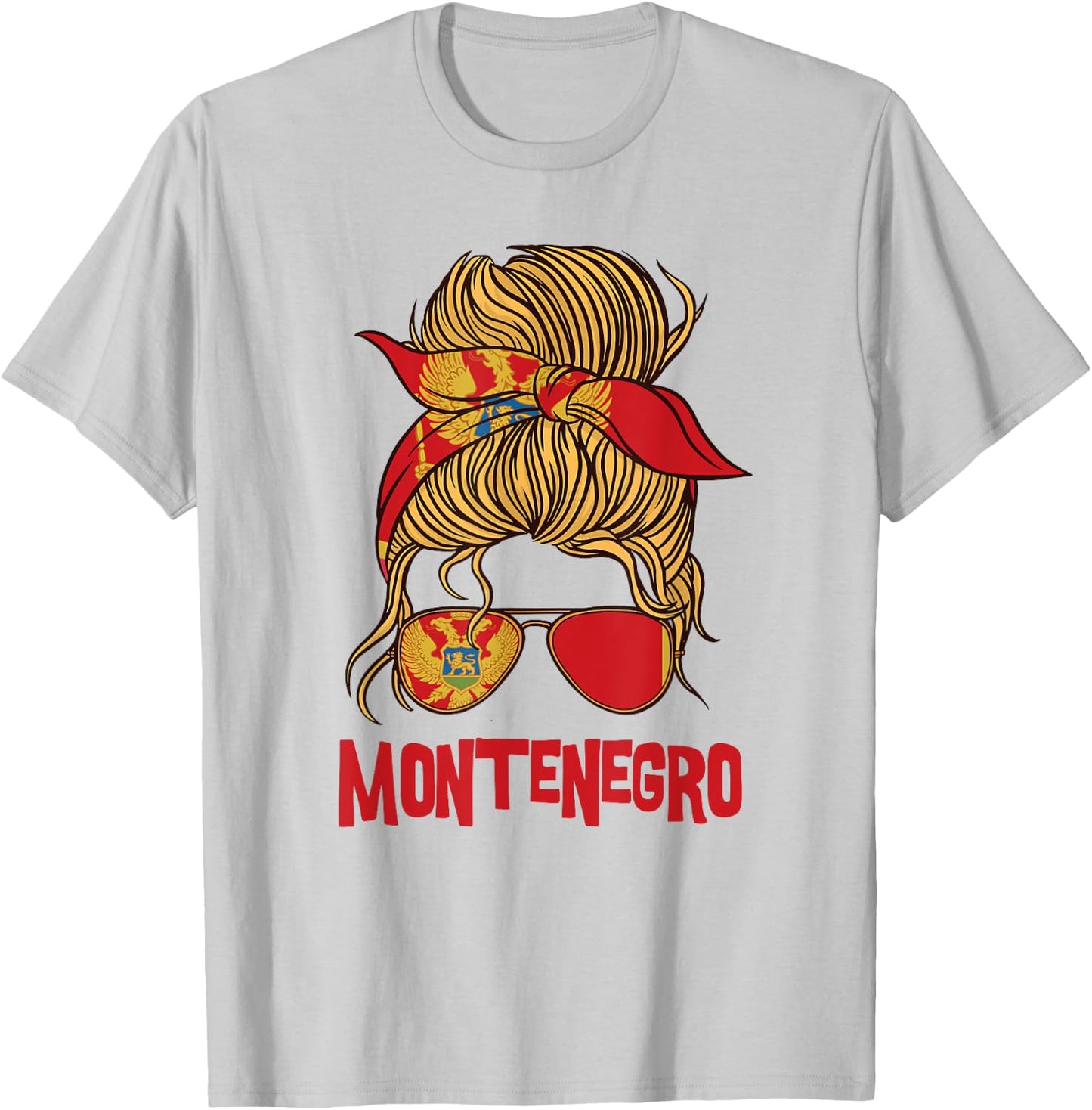 Montenegro für Mädchen Montenegrinische Flagge für Frauen Montenegro T-Shirt - T-Shirt | Ash