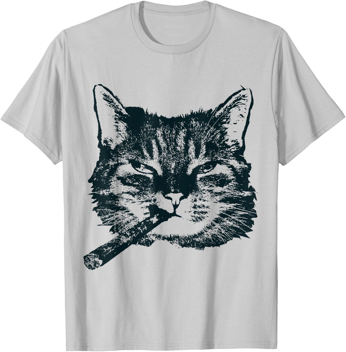 CIGAR SMOKING Cat Retro Aficionado Cigar Smoker Gift Men Women T-Shirt - T-Shirt | Ash