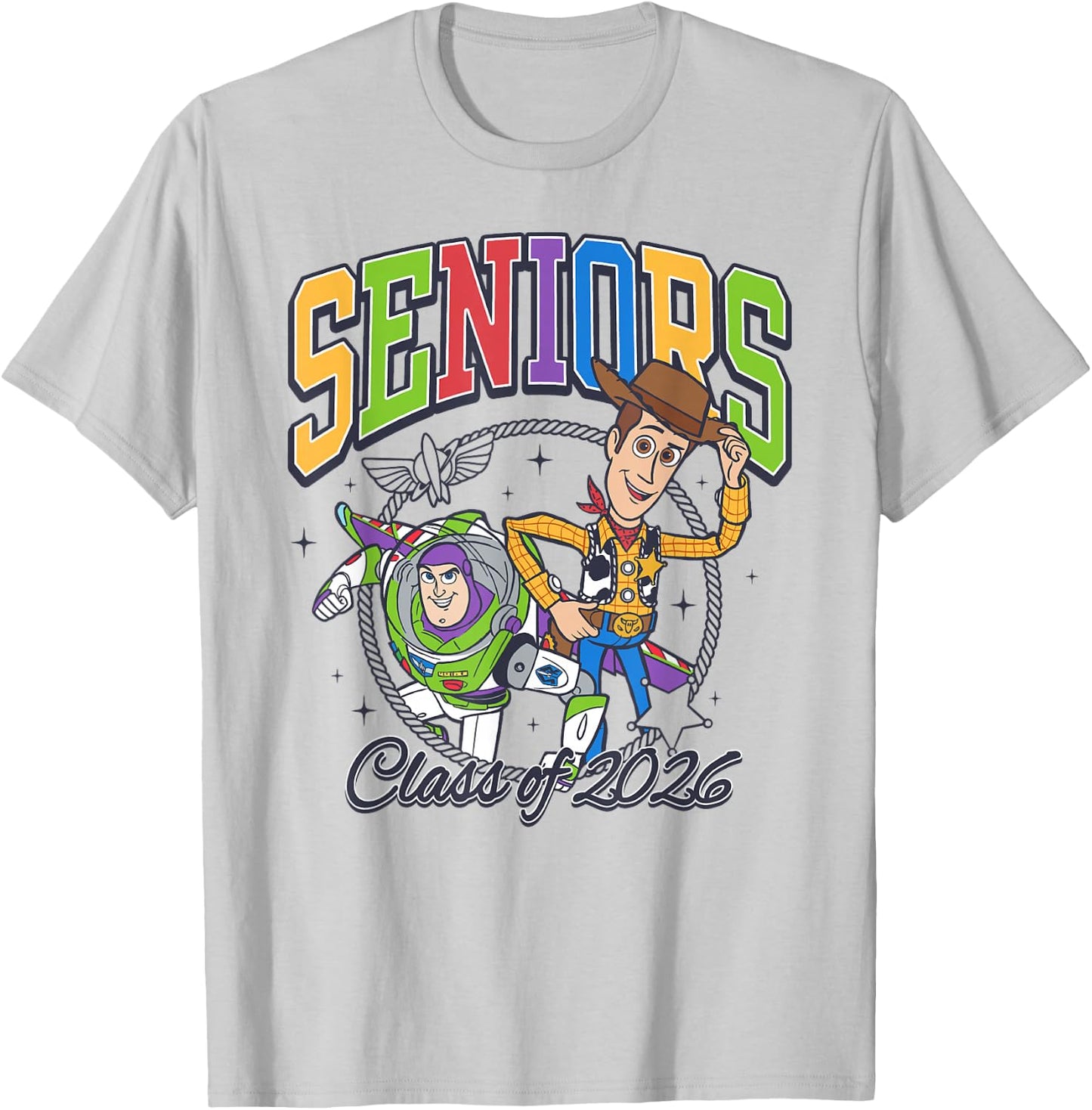 Disney Pixar Toy Story Graduation Seniors Class of 2026 T-Shirt - T-Shirt | Ash