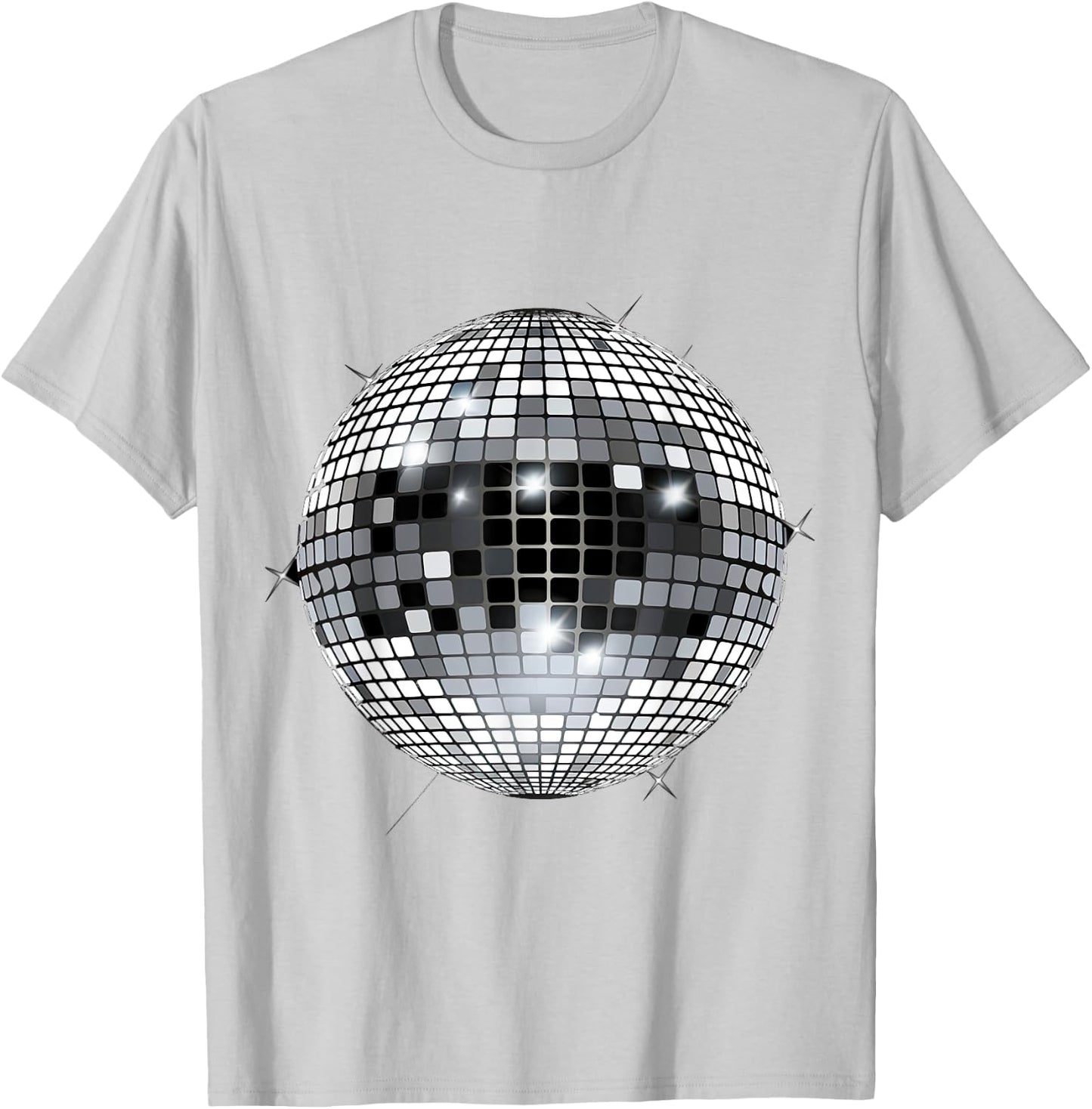 Discoball Vintage Retro House Disco Ball Cool Party , White T-Shirt - T-Shirt | Ash