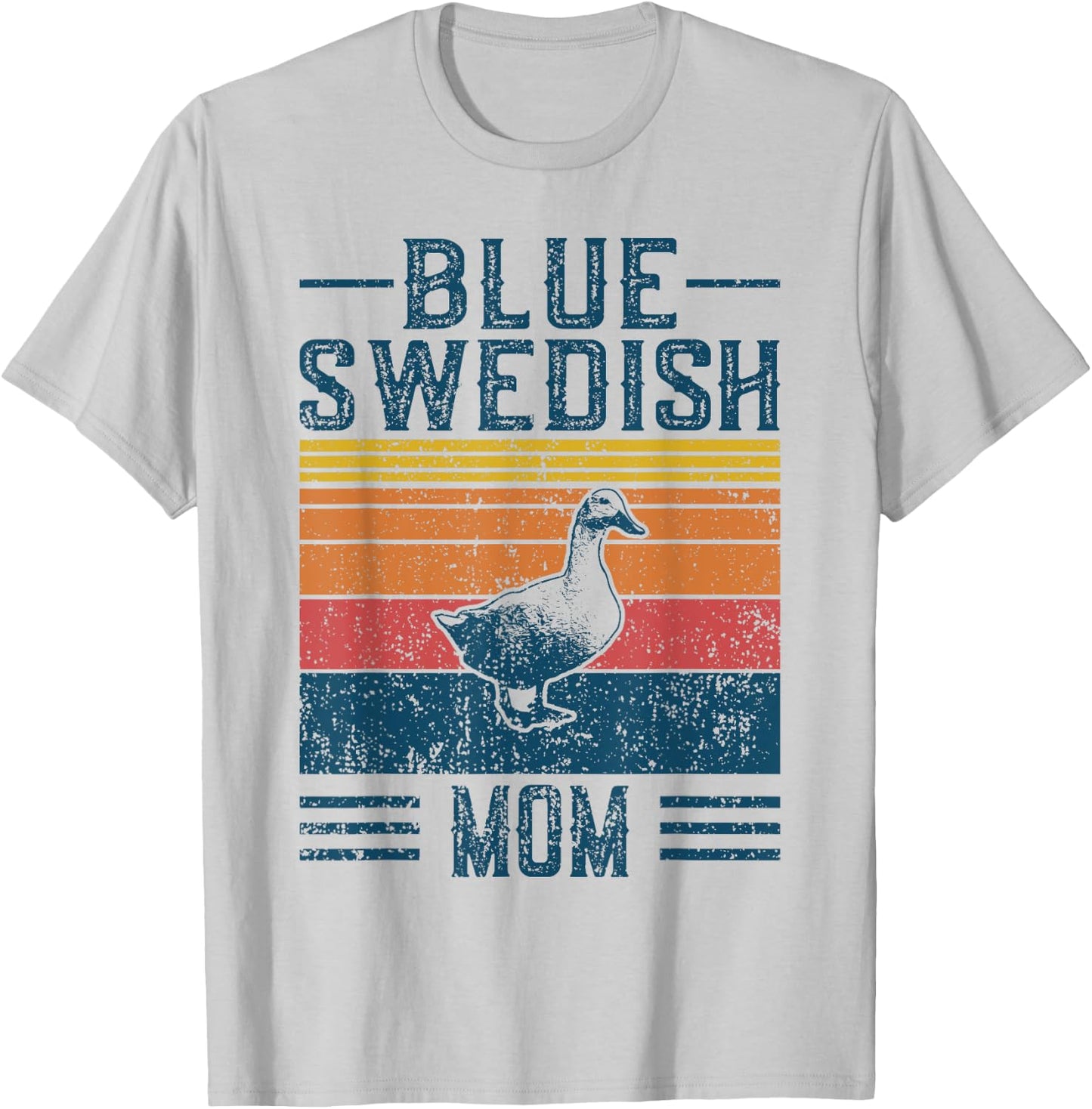 Best Duck Mom Women - Vintage Blue Swedish T-Shirt - T-Shirt | Ash
