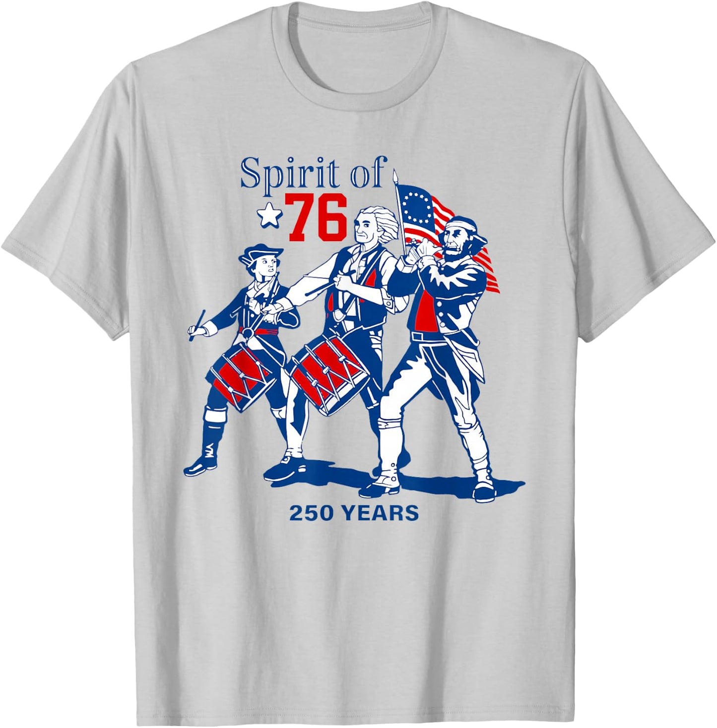 Spirit of 1776 250 Years Presidents 4th of July American USA T-Shirt - T-Shirt | Ash