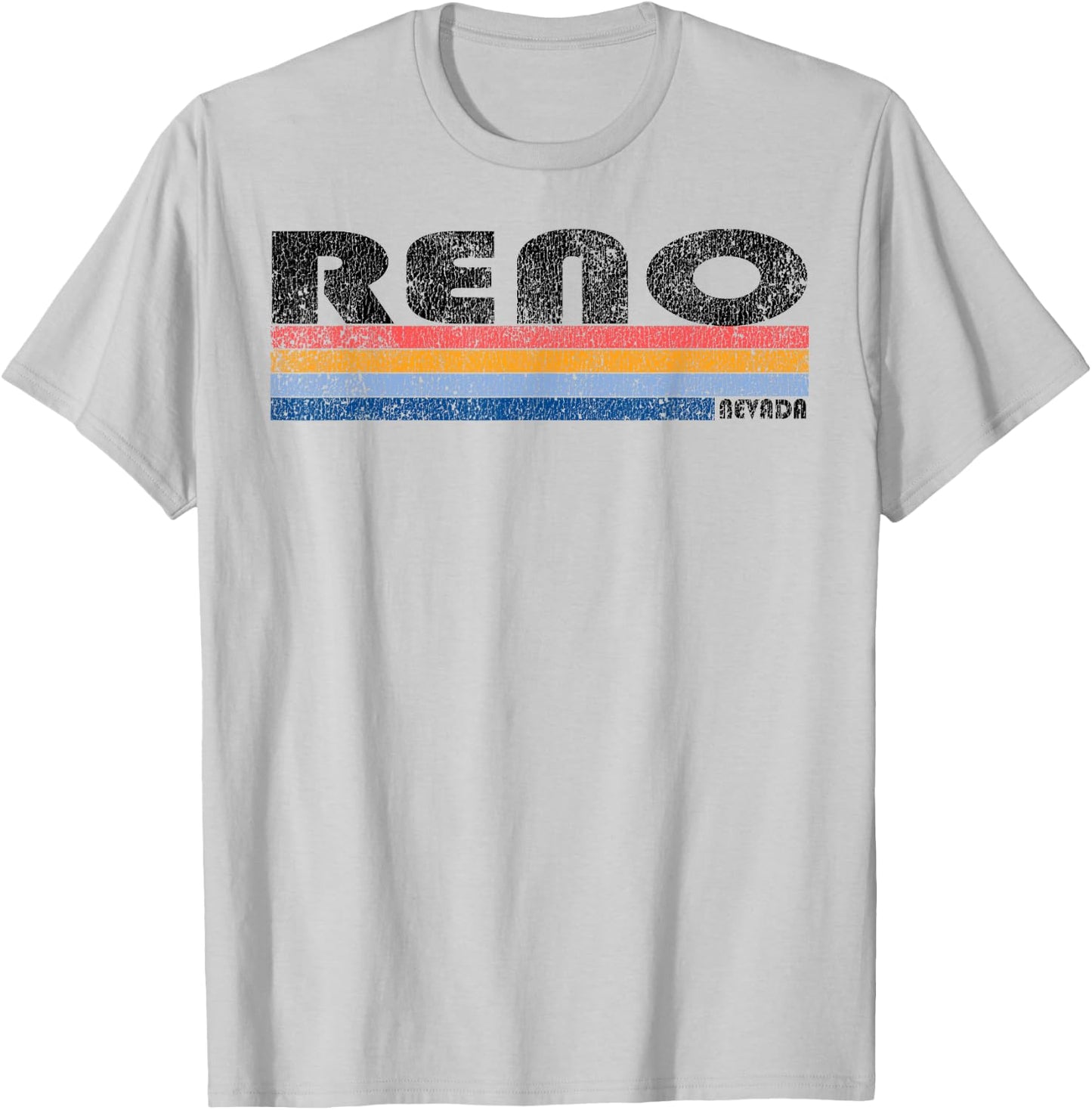 Vintage 1980s Style Reno Nevada T-Shirt - T-Shirt | Ash