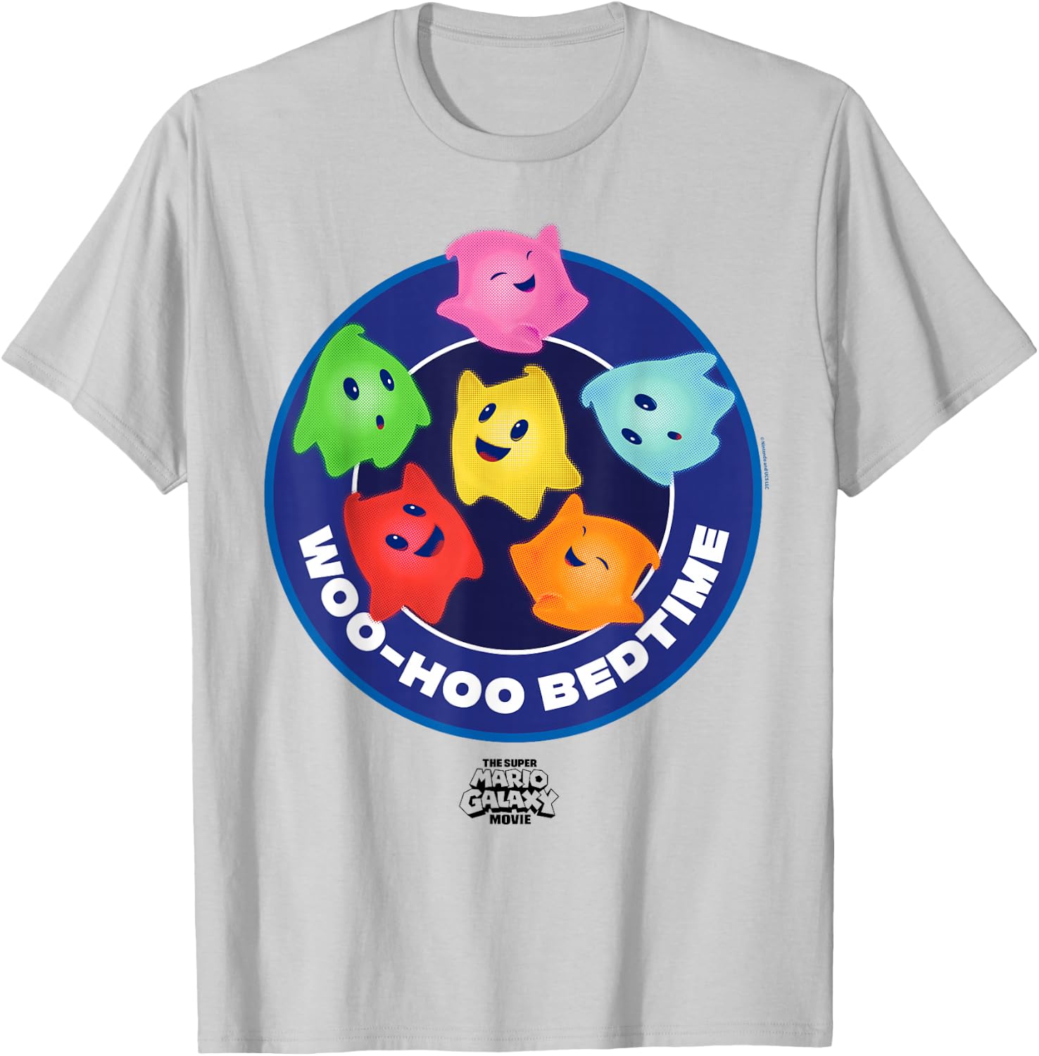 The Super Mario Galaxy Movie Lumas Woo-Hoo Bedtime T-Shirt - T-Shirt | Ash