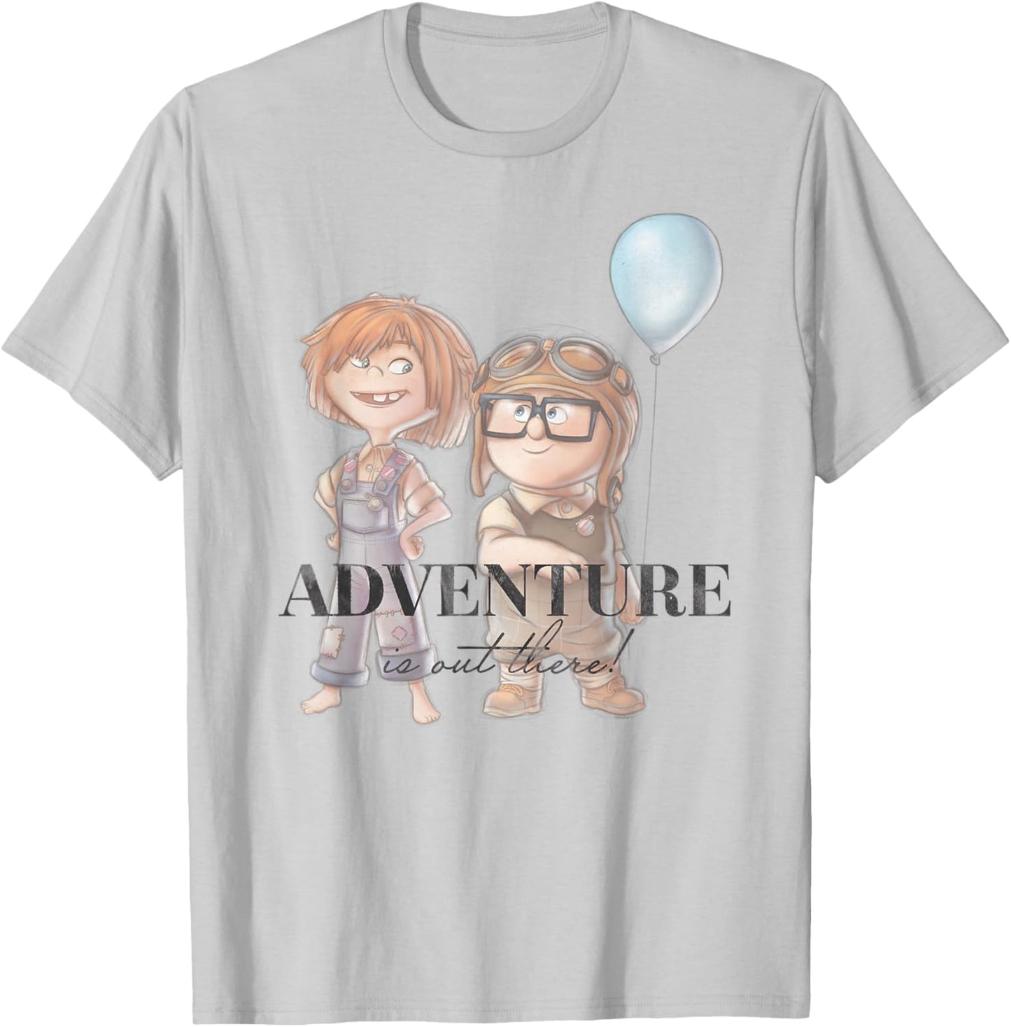 Disney 100 and Pixar's Up Carl Ellie Adventure is Out There T-Shirt - T-Shirt | Ash