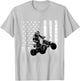 American Flag Graphic ATV/Quad Motocross T-Shirt - T-Shirt | Ash