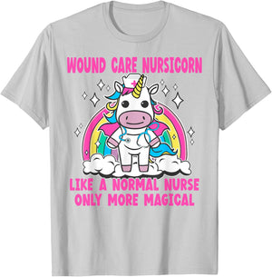 Wound Care Nursicorn like a normal Wound Care Nurse T-Shirt - T-Shirt | Ash