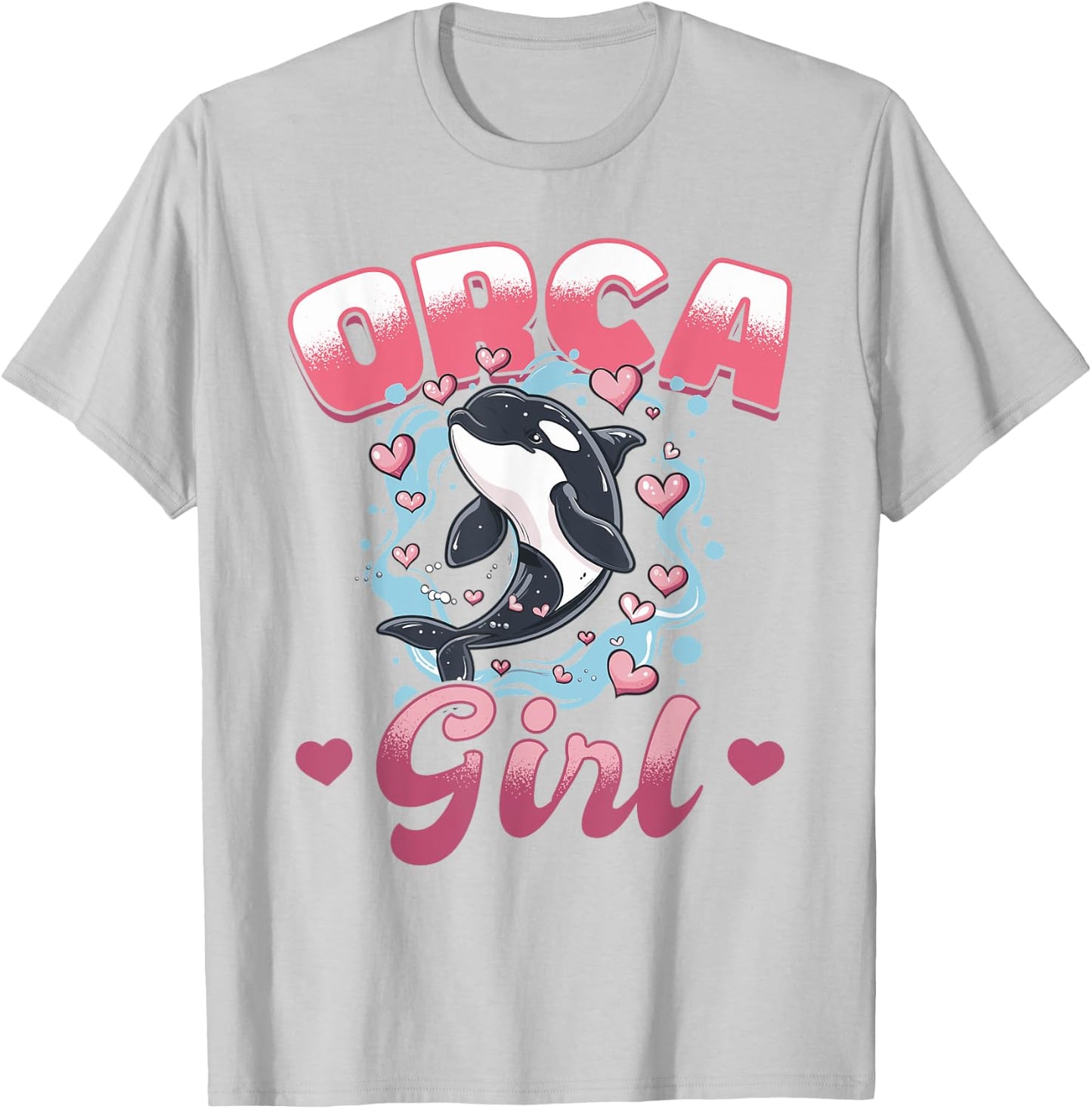 Funny Orca Animal Orca Girl T-Shirt - T-Shirt | Ash