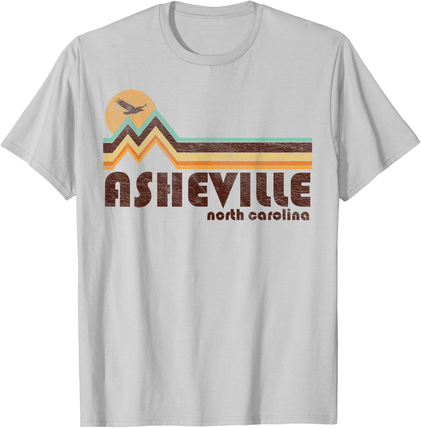 Asheville North Carolina NC - 70s 80s Retro Style Vintage T-Shirt - T-Shirt | Ash