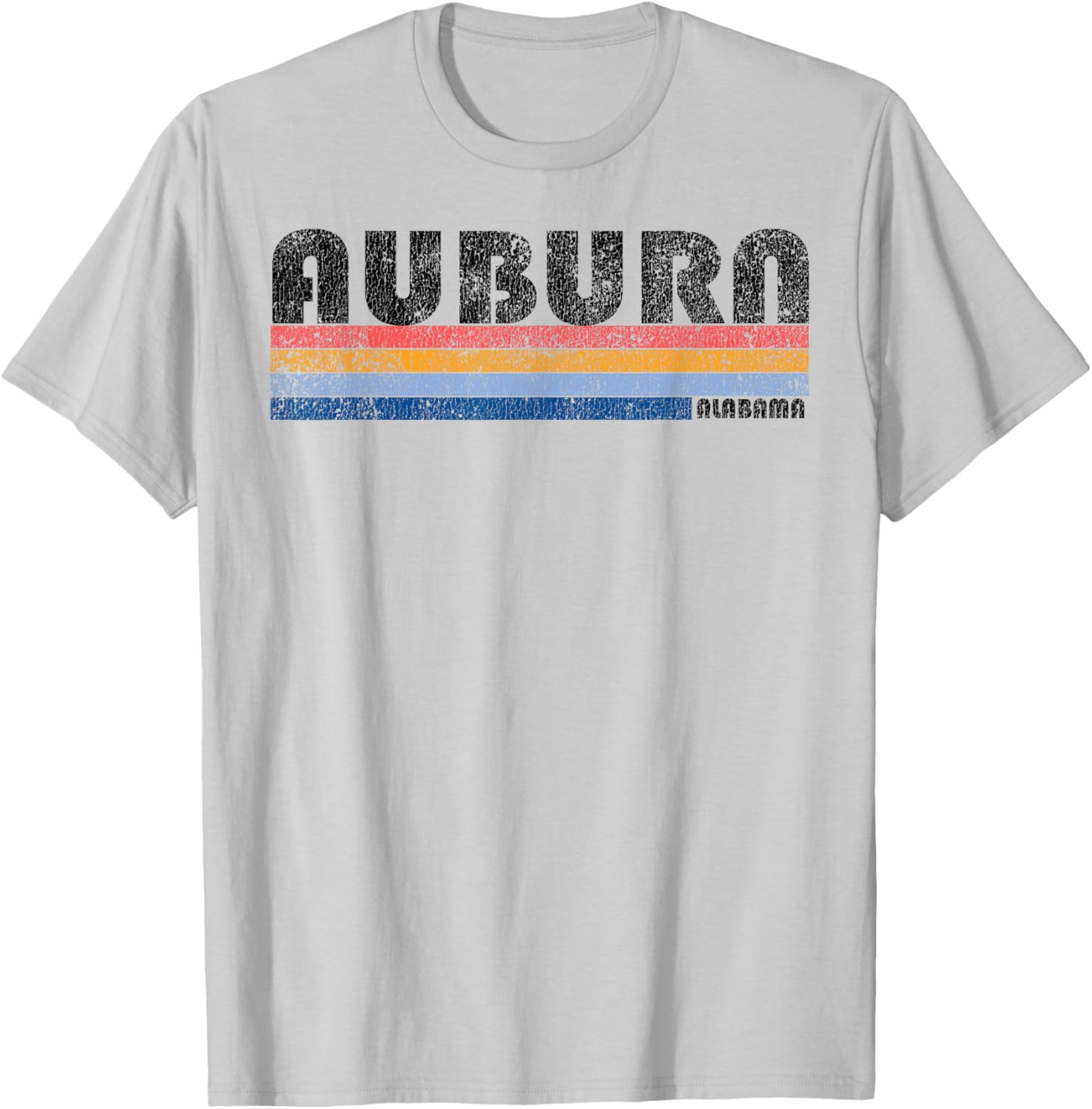 Vintage 1980s Style Auburn Alabama T-Shirt - T-Shirt | Ash