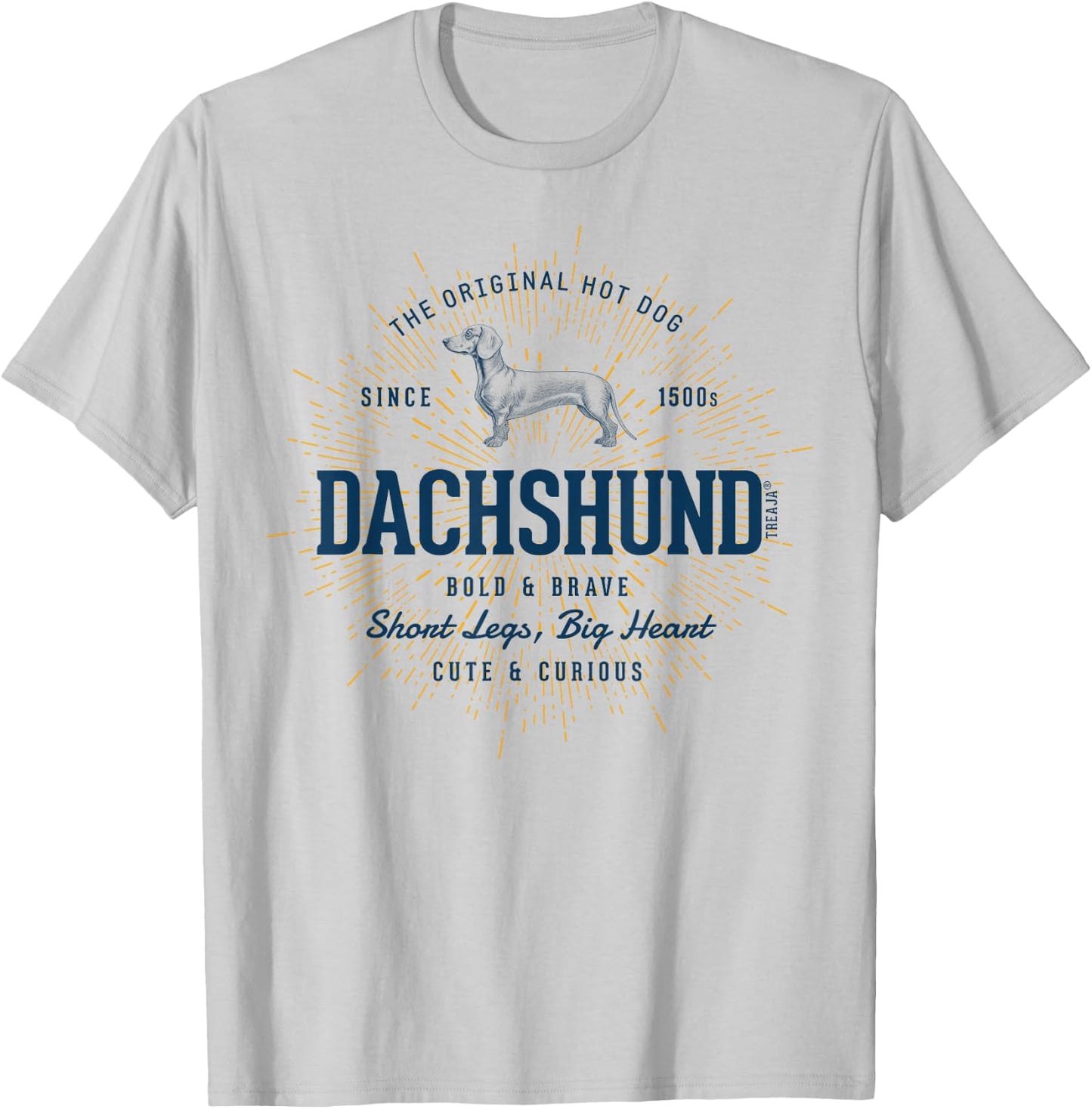 Retro Styled Dachshund Vintage T-Shirt - T-Shirt | Ash