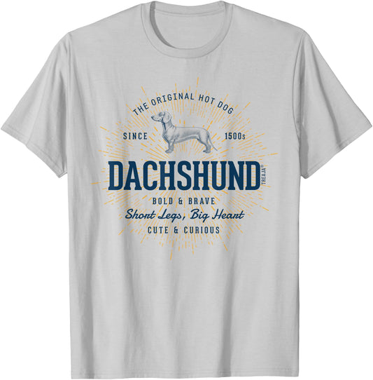Retro Styled Dachshund Vintage T-Shirt - T-Shirt | Ash