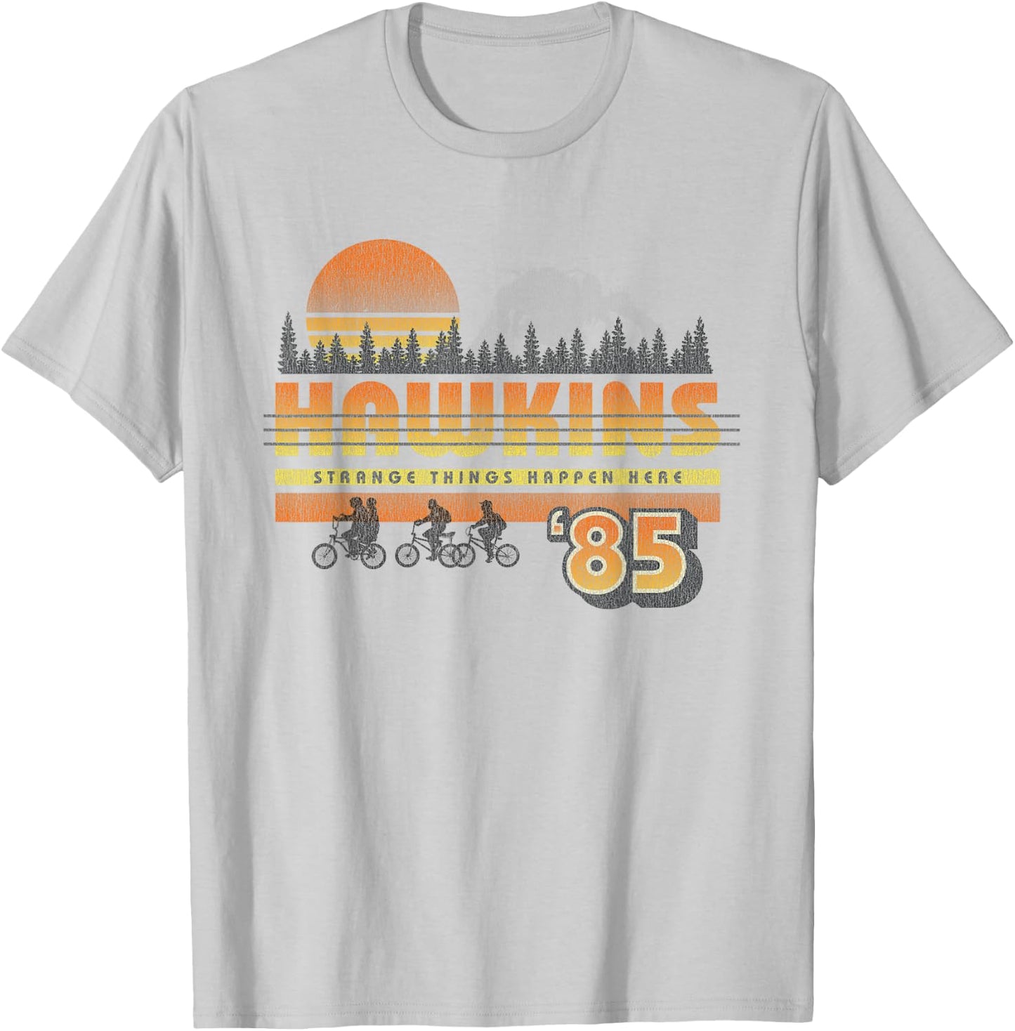 Stranger Things Hawkins Retro 85 , white, S T-Shirt - T-Shirt | Ash