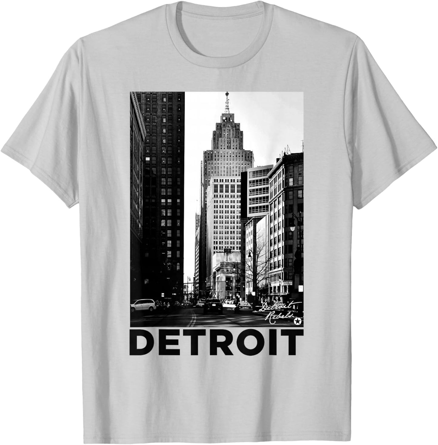 Detroit by Detroit Rebels Brand Detroit Apparel T-Shirt - T-Shirt | Ash