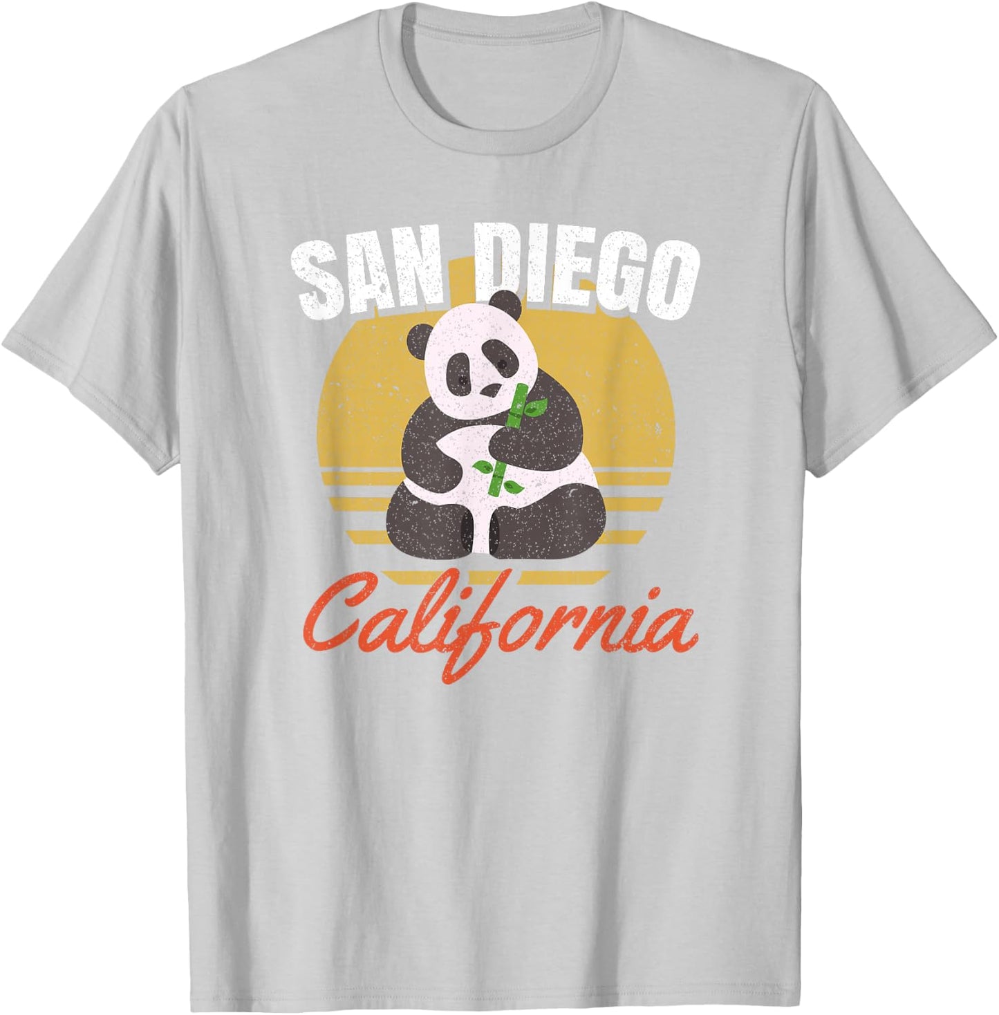 San Diego Shirt Retro Panda Zoo California State T-Shirt - T-Shirt | Ash
