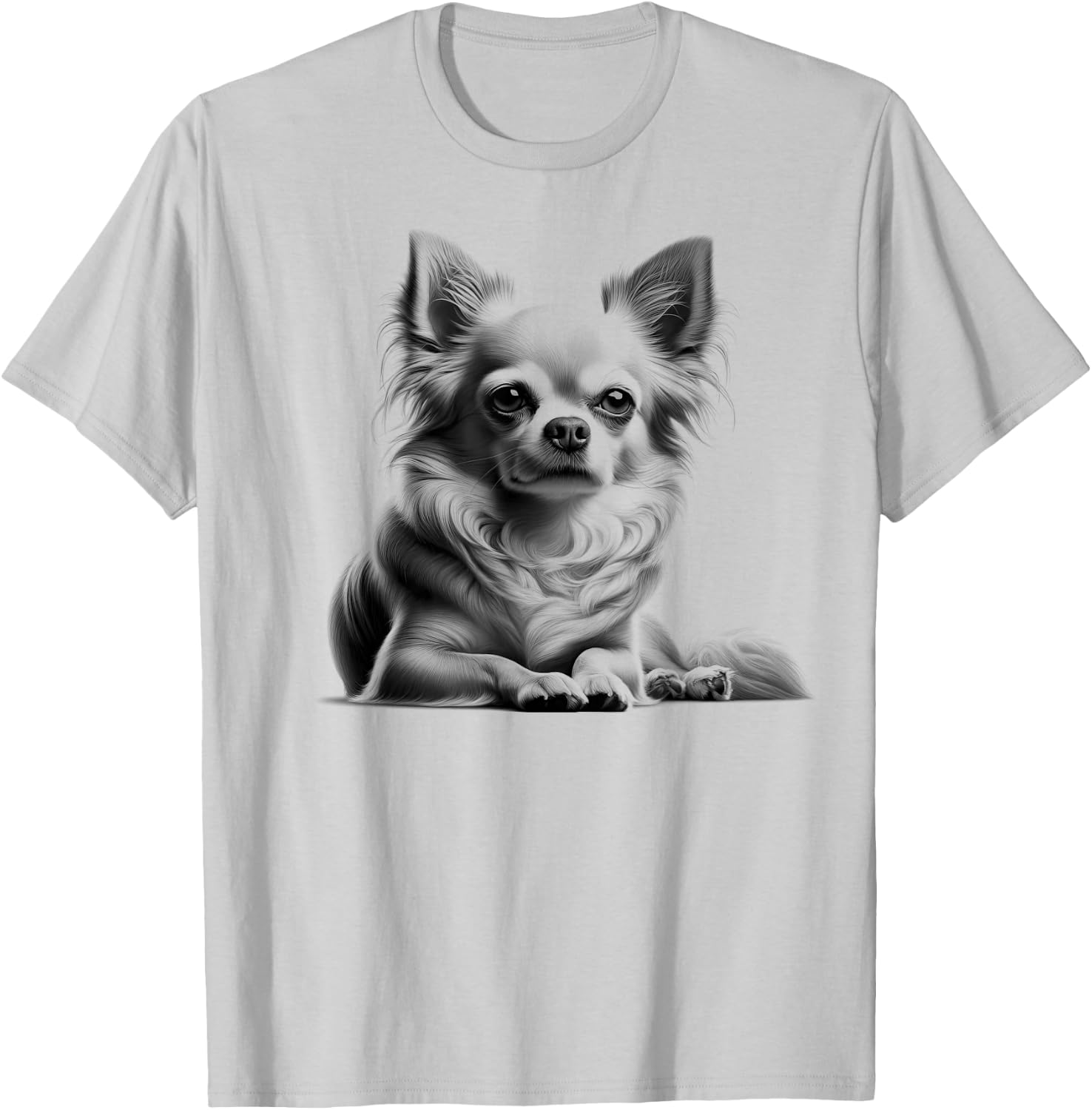 Süßer Chihuahua in liegender Poser T-Shirt - T-Shirt | Ash