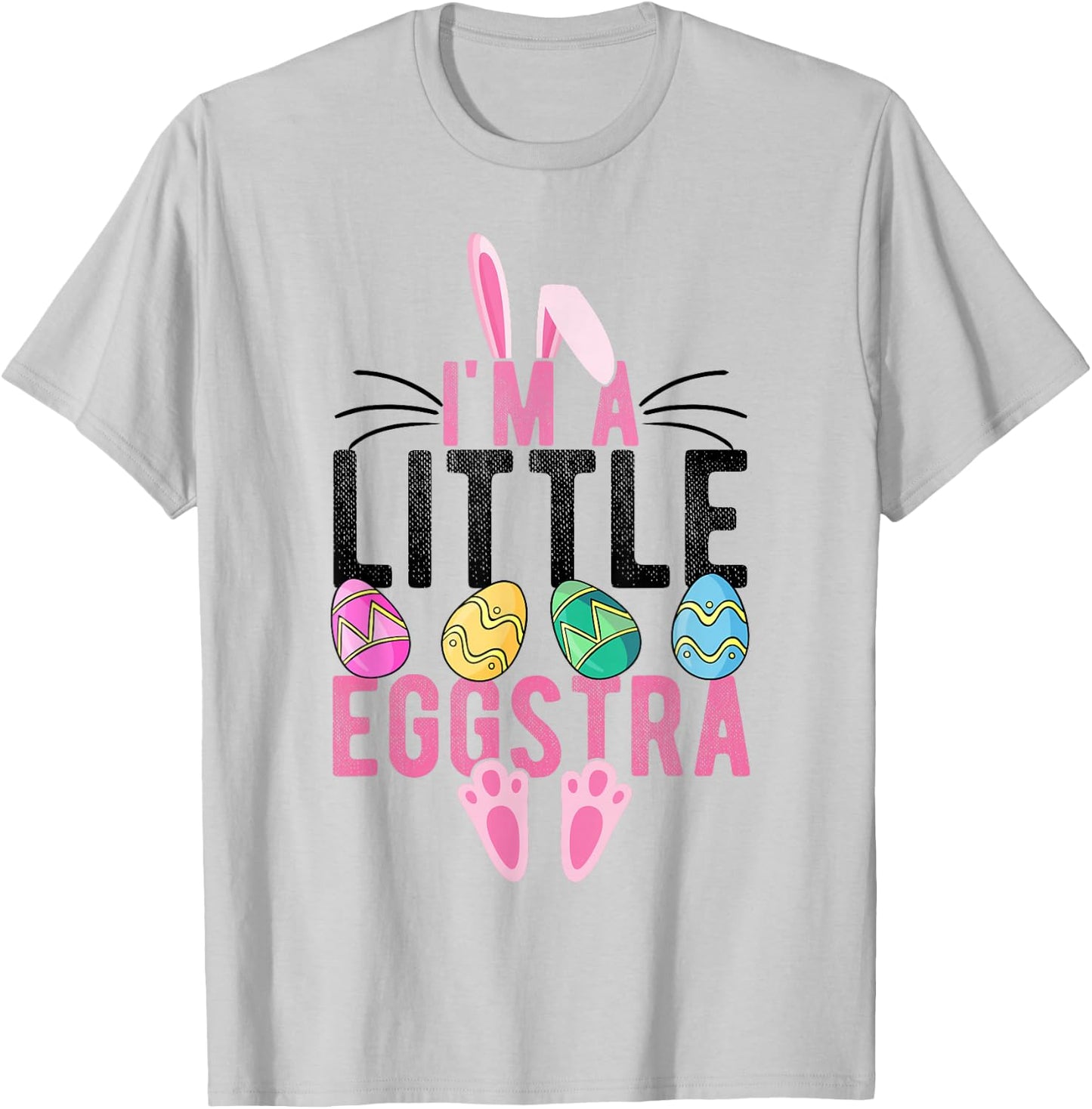 I'M A LITTLE EGGSTRA Easter Bunny Kids T-Shirt - T-Shirt | Ash