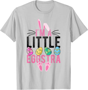 I'M A LITTLE EGGSTRA Easter Bunny Kids T-Shirt - T-Shirt | Ash