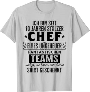 Service Anniversary & Company Anniversary Chef 10th Anniversary , White T-Shirt - T-Shirt | Ash