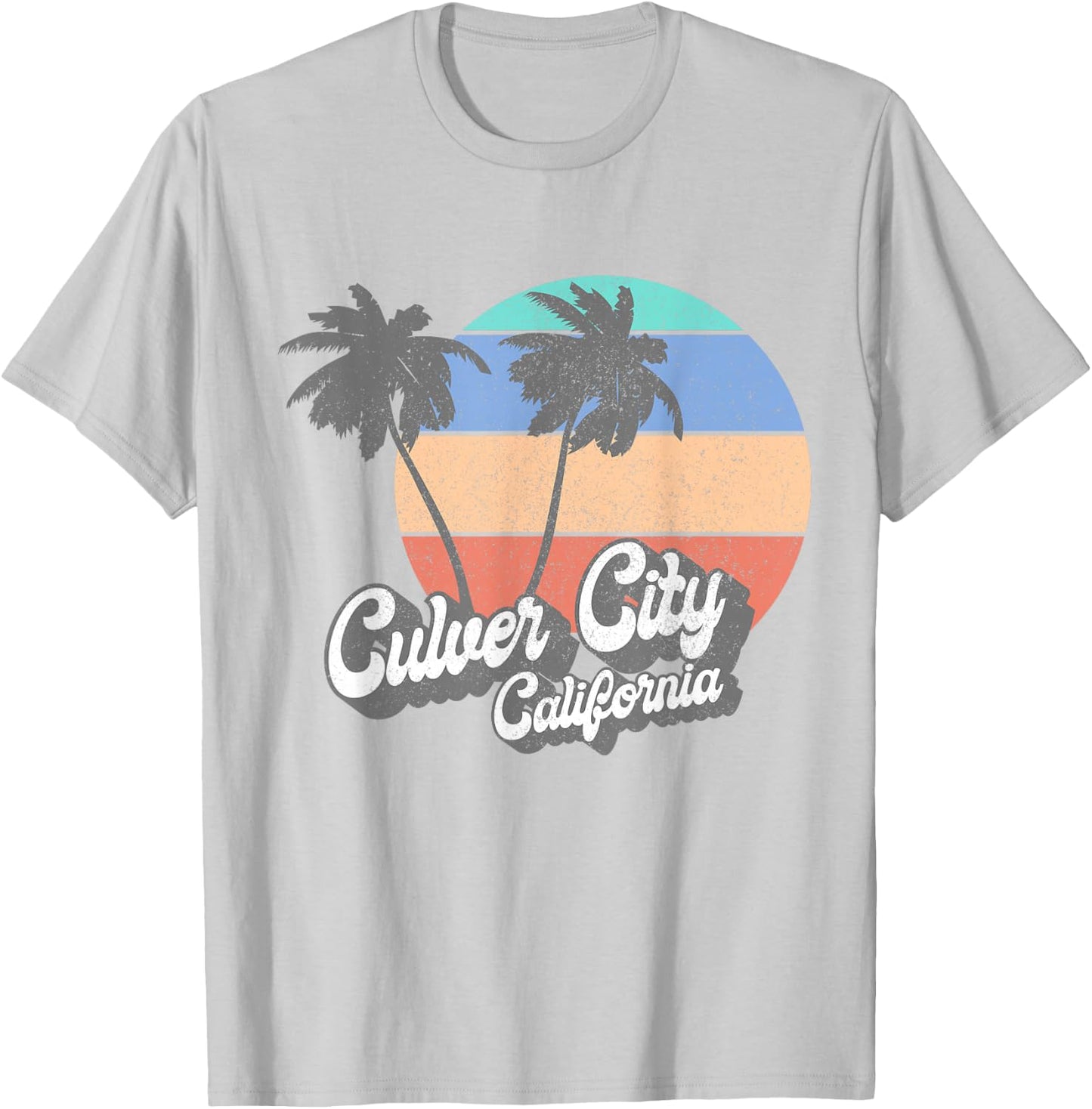 Retro Culver City California CA Vintage Beach Surf T-Shirt - T-Shirt | Ash
