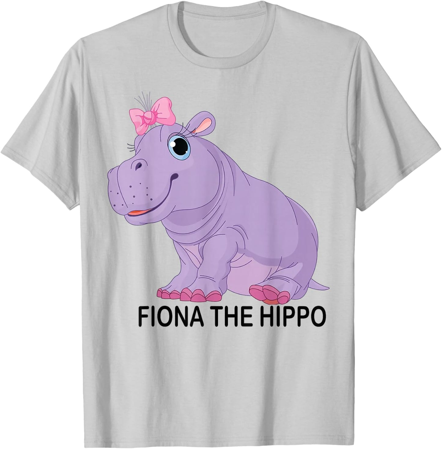 Fiona-The Hippo T-Shirt - T-Shirt | Ash
