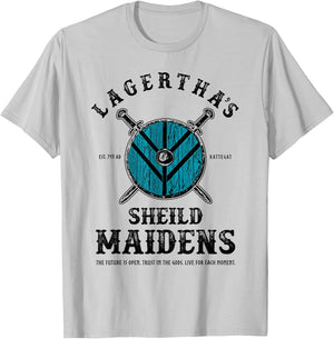 Lagertha's Shield Maidens - Viking Warrior Shieldmaiden T-Shirt - T-Shirt | Ash