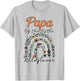 Papa Of The Little Wildflower Birthday Party Baby Shower T-Shirt - T-Shirt | Ash