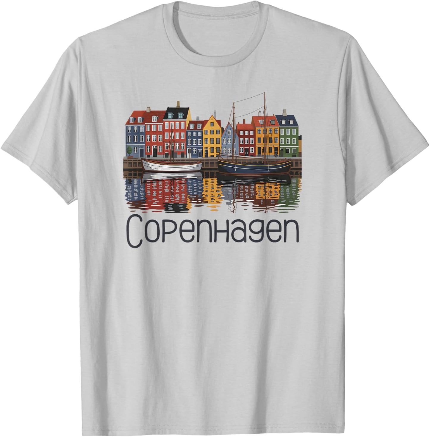 Copenhagen Denmark Sketch Souvenir/Copenhagen T-Shirt - T-Shirt | Ash