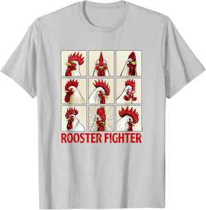 Rooster Fighter Expressions of Keiji Box Up T-Shirt - T-Shirt | Ash
