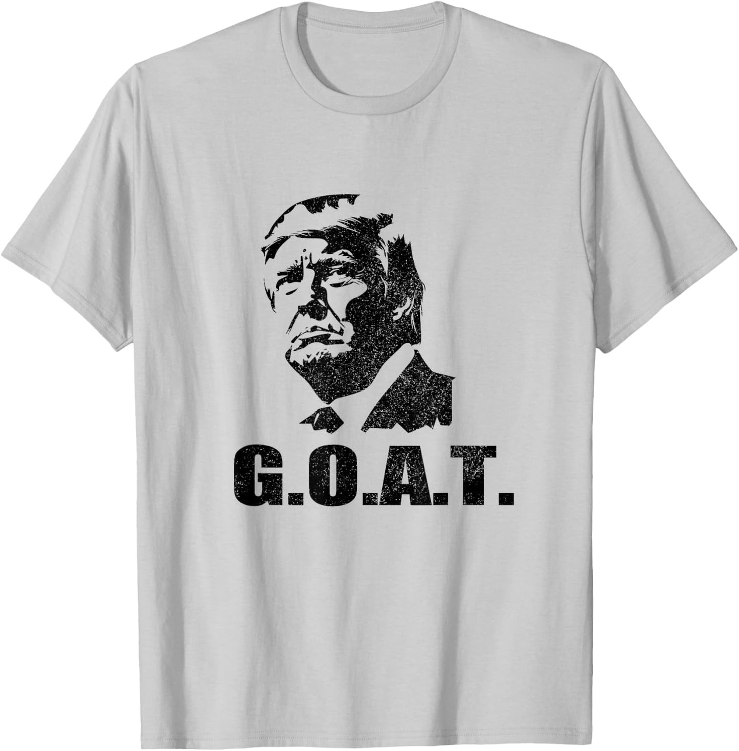 GOAT Donald Trump 2024 Election Patriotic Political Humor , Small, Grey T-Shirt - T-Shirt | Ash