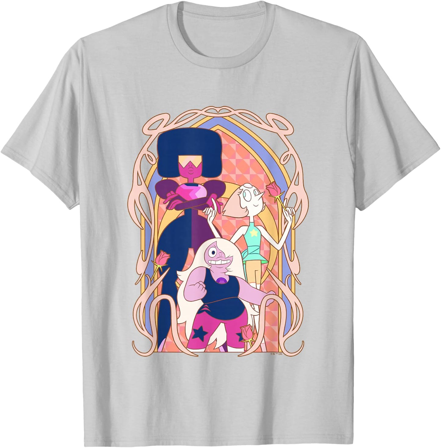 Steven Universe Crystal Gems Nouveau Portrait T-Shirt - T-Shirt | Ash