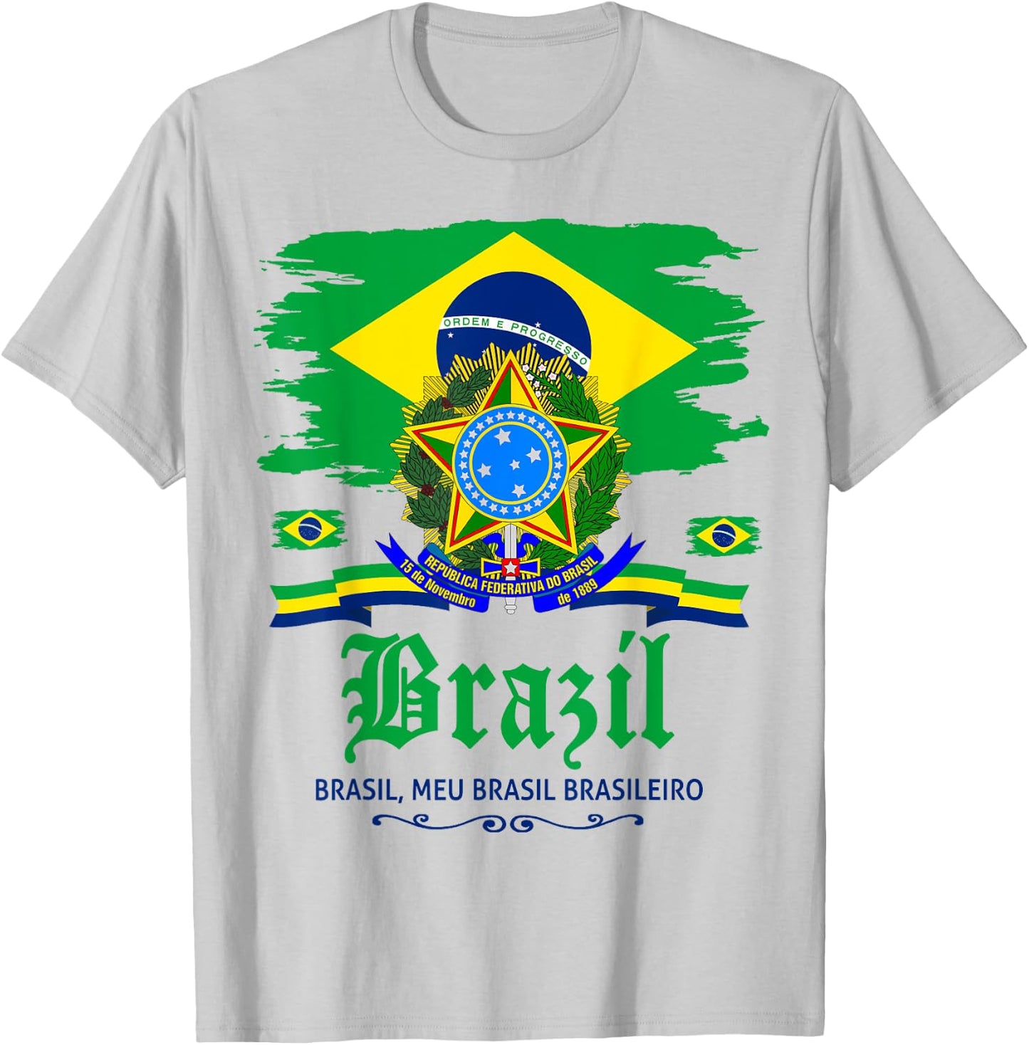 Brazil Flag - Outfit Idea - Brazilian Flag , Yellow, S T-Shirt - T-Shirt | Ash