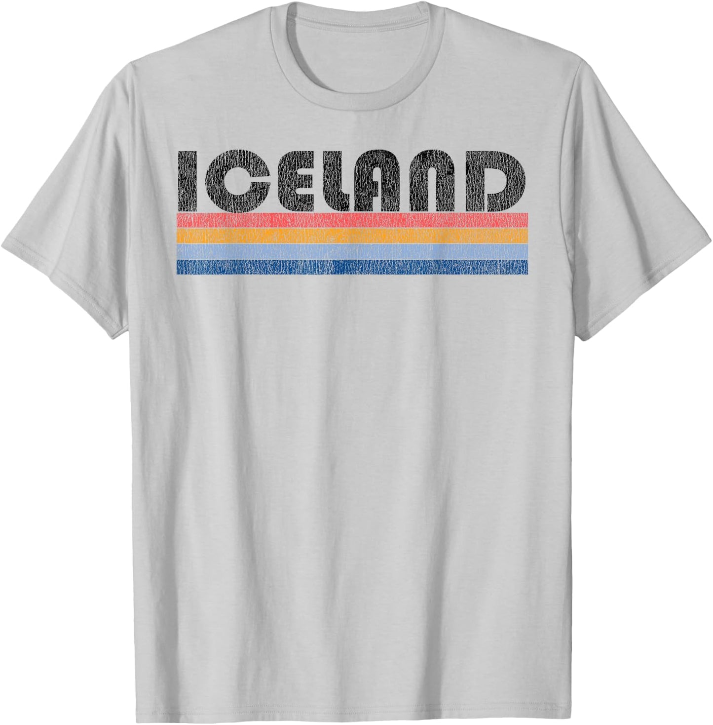 Vintage 1980s Style Iceland T-Shirt - T-Shirt | Ash