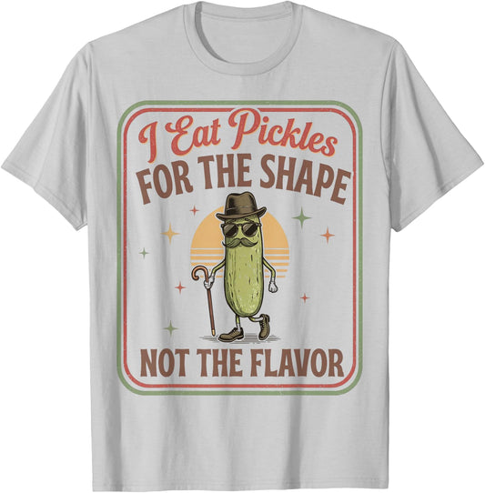 Retro Joke I Eat Pickles for The Shape Adult Humor Men T-Shirt - T-Shirt | Ash