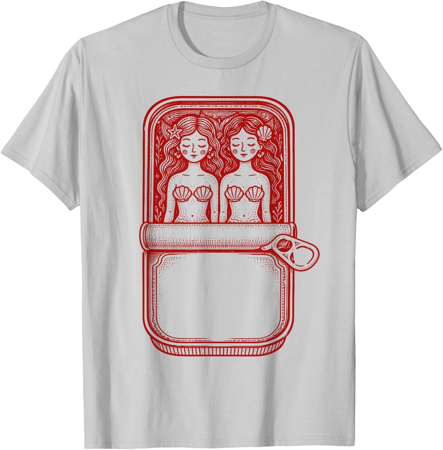 Sapphic Mermaid Lesbian Love Sapphic Subtle Fruity T-Shirt - T-Shirt | Ash