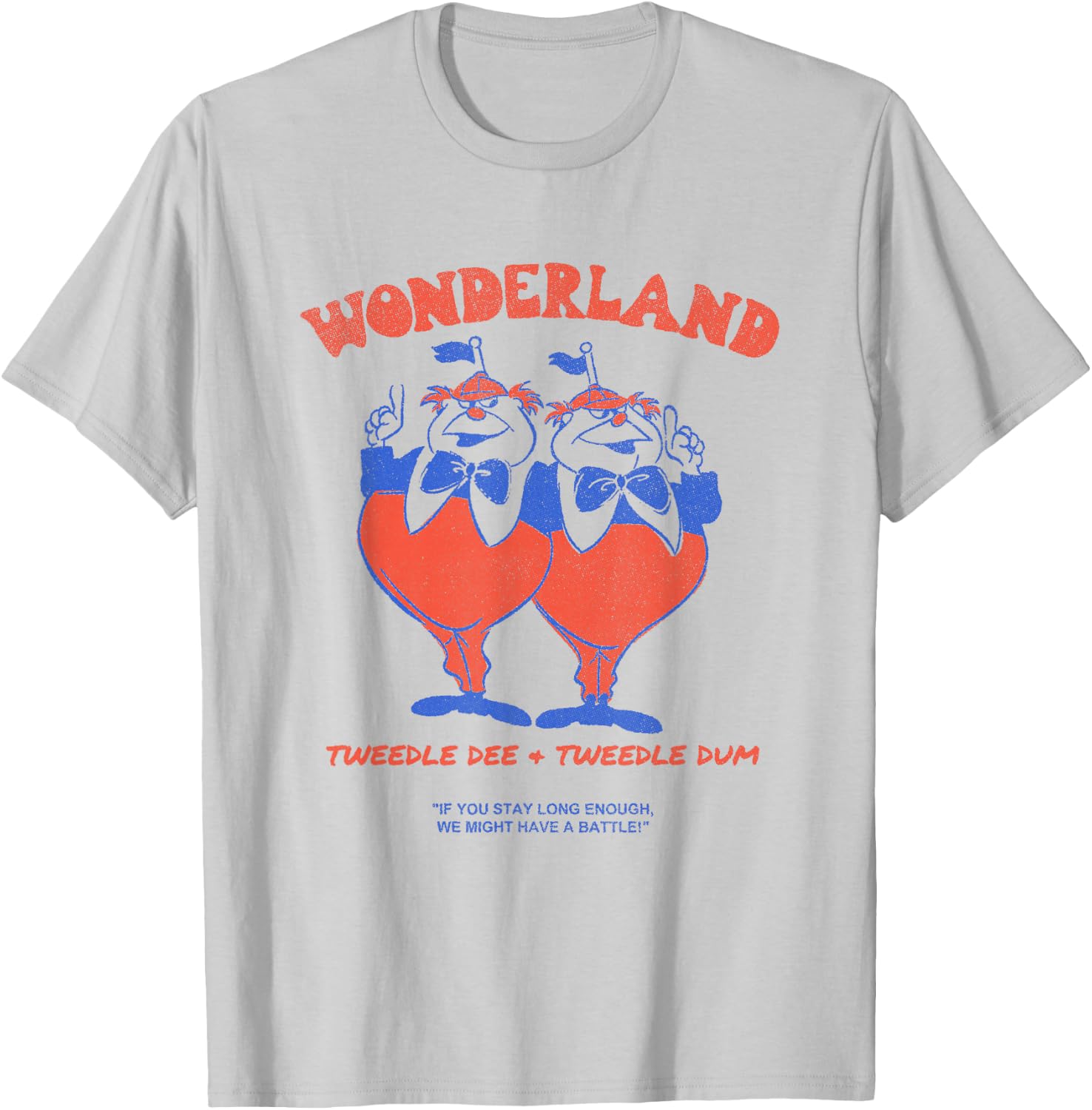 Disney Alice in Wonderland Tweedle Dee & Tweedle Dum T-Shirt - T-Shirt | Ash