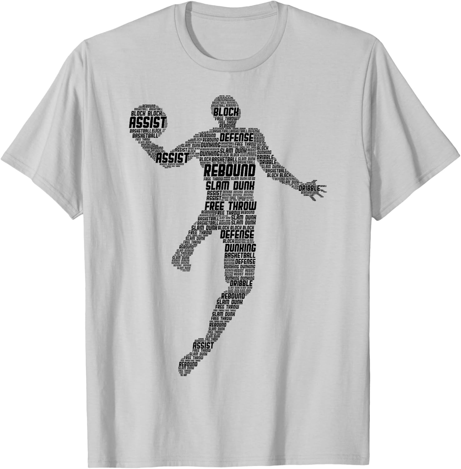 Basketball Basketball Boys' Men's Children's , White T-Shirt - T-Shirt | Ash