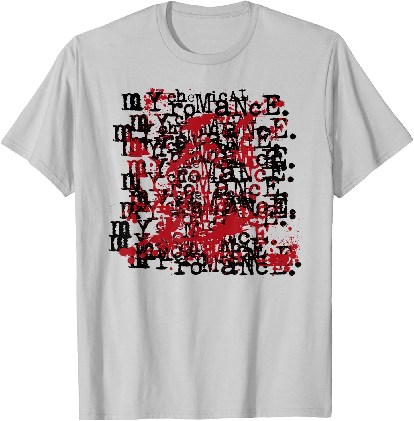 My Chemical Romance mit Revenge Logo On Repeat - Damen, Weiß, S, Kurzarm, Klassisch, -Erwachsene, Polyester 100% T-Shirt - T-Shirt | Ash
