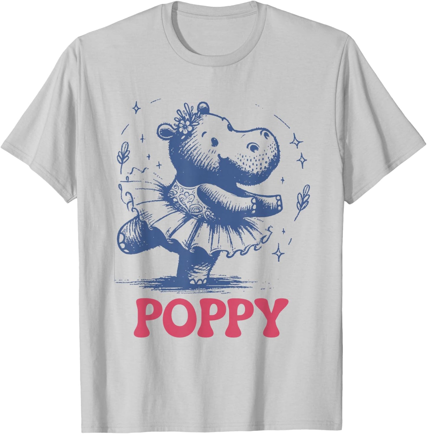 Poppy the Baby Pygmy Hippo. Richmond. I Love Poppy T-Shirt - T-Shirt | Ash